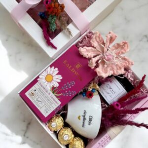 Prezent dla kobiety na każdą okazję podziękowanie zestaw kosz box prezentowy PREMIUM ROSE II