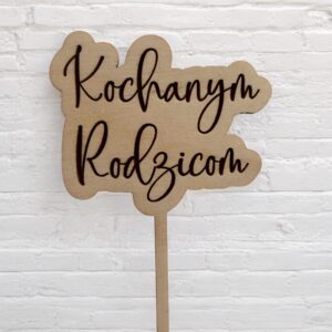Topper drewniany Kochanym Rodzicom