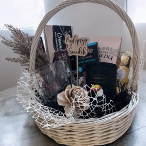 podziękowania dla świadków, box, whisky, zestaw prezentowy, prezent dla świadka, box, whisky, szklanka z grawerem, prezent dla świadkowej kosz prezentowy delikatesowy