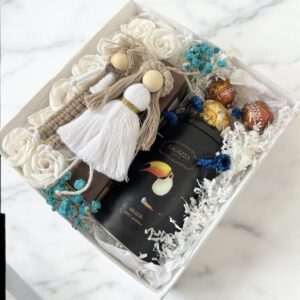 Prezent dla Ojca Chrzestnego box kawa słodycze prezent komunia chrzest