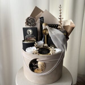 podziękowanie podziękowania dla Rodziców na ślub, kosz prezentowy luksusowy, eleganckie podziękowania, podziękowania w stylu glamour, BOHO